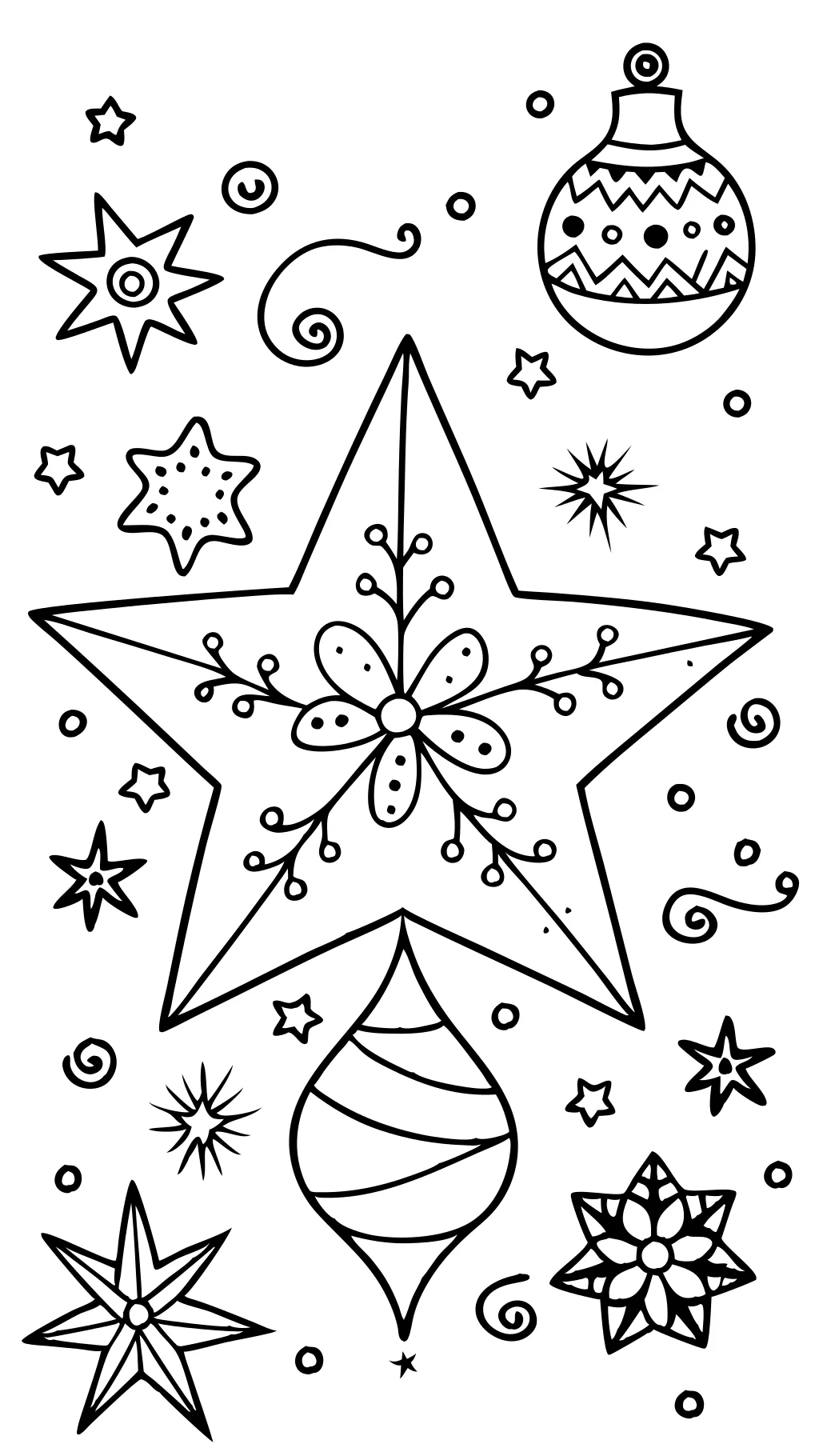 coloriages de Noël étoiles